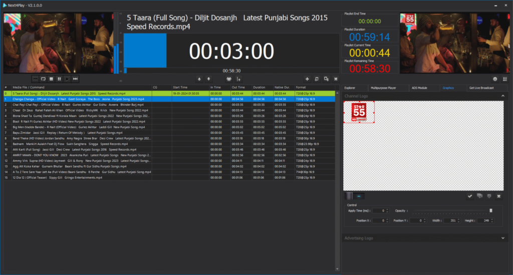 Next4CG Broadcast Graphics Playout 1.0.0.0