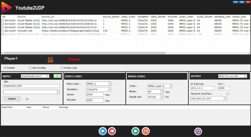 Youtube2UDP
