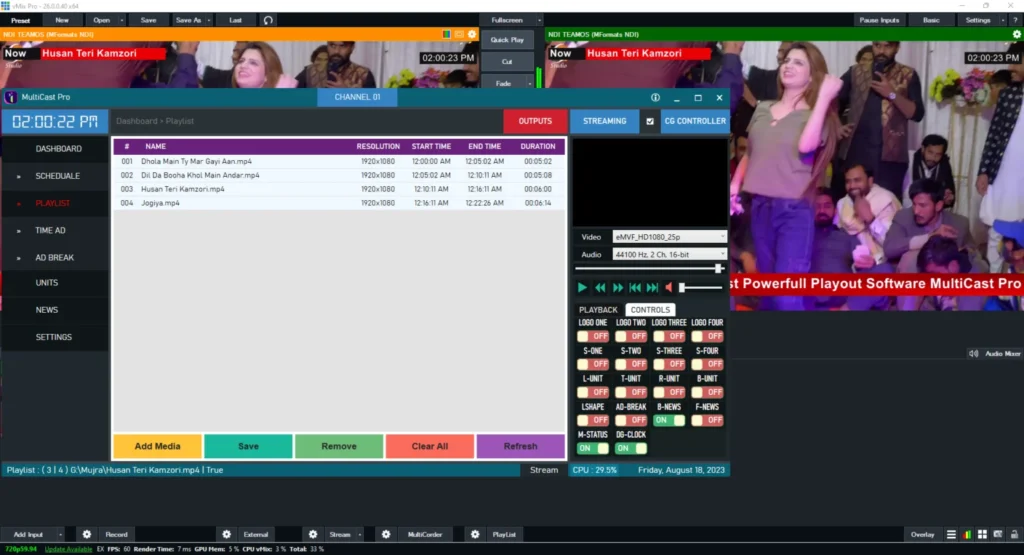 MultiCast Pro 4 Multi Channel1