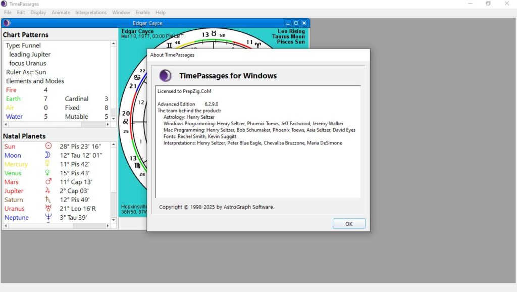 TimePassage 6.2.9.0 Astrology Software