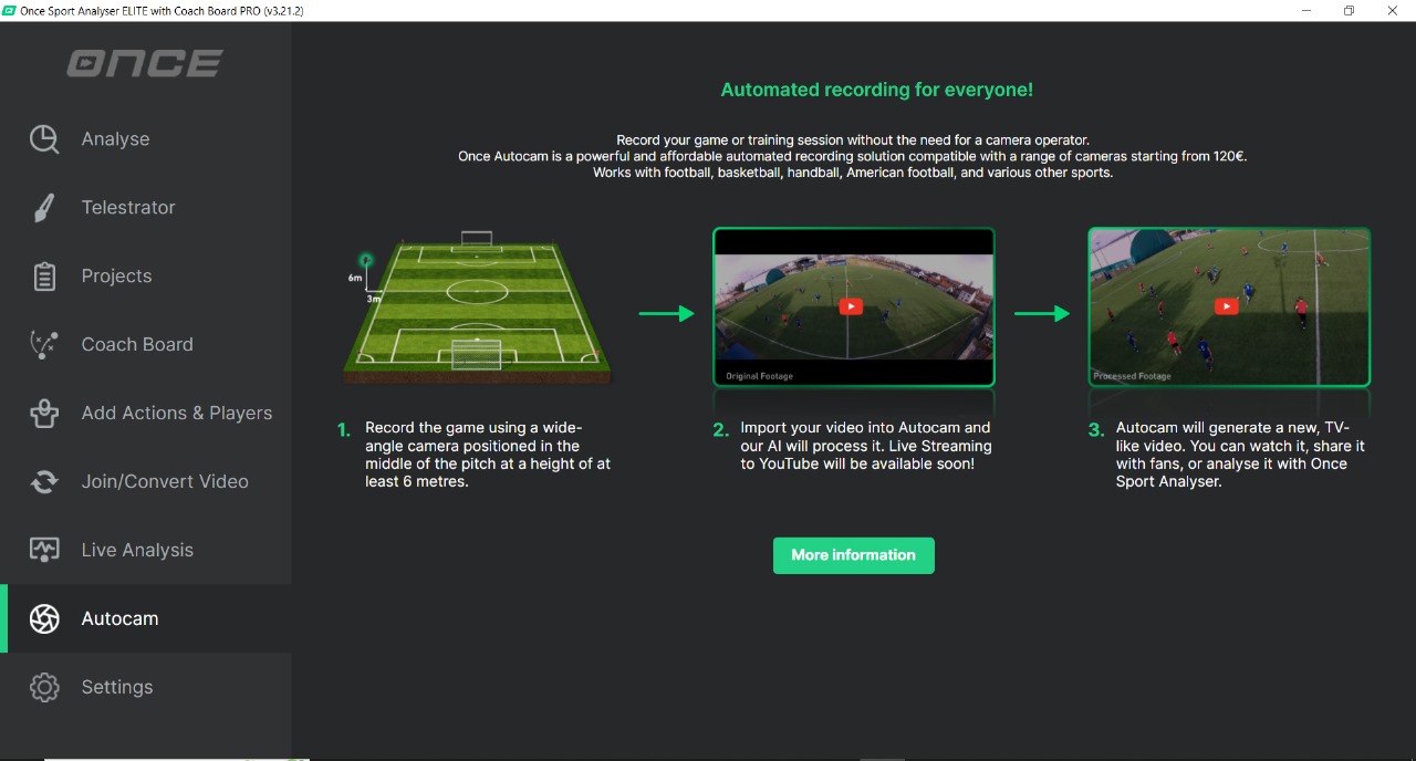 Once Sport Analyser PRO