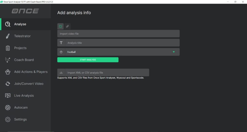 Once Sport Analyser PRO