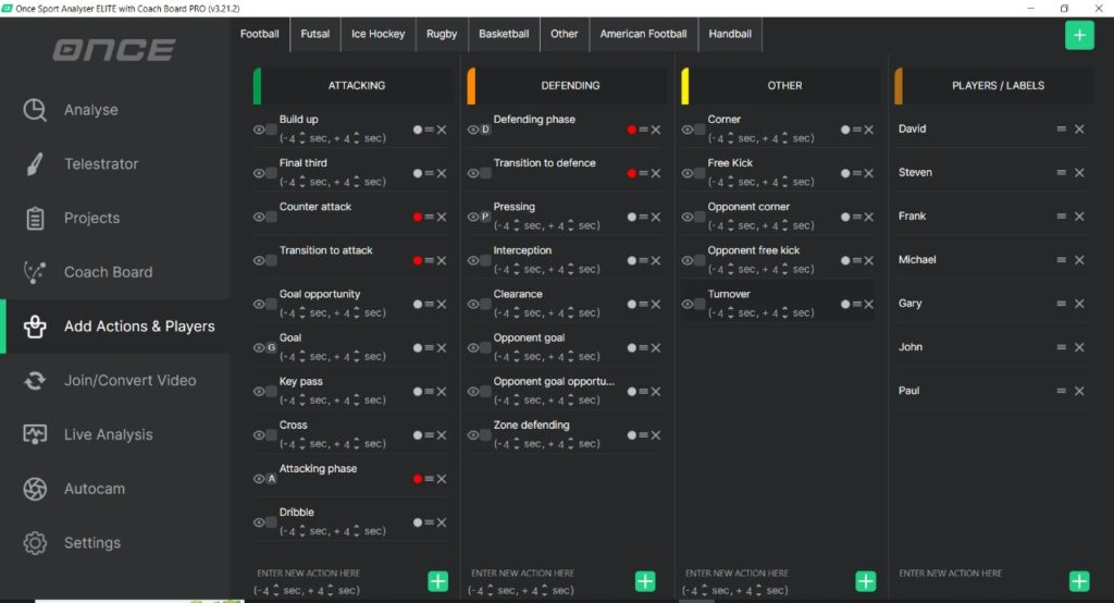 Once Sport Analyser PRO