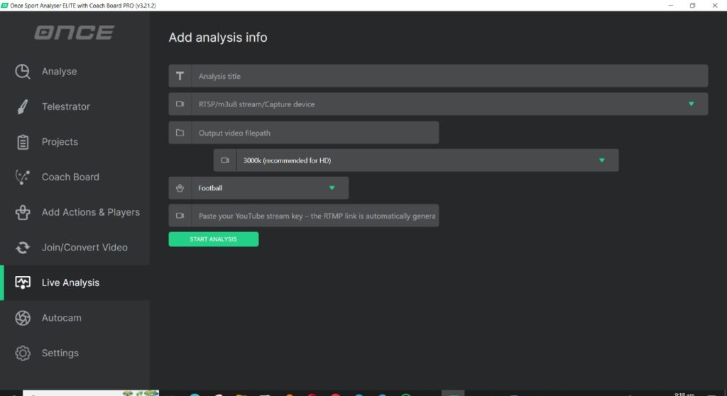 Once Sport Analyser PRO