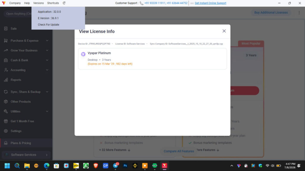 VyaparApp Desktop Platinium Edition